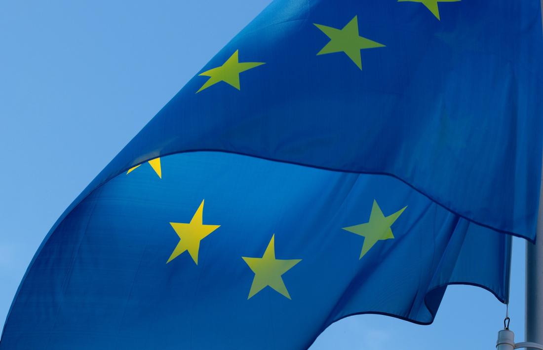 La bandera de la UE.