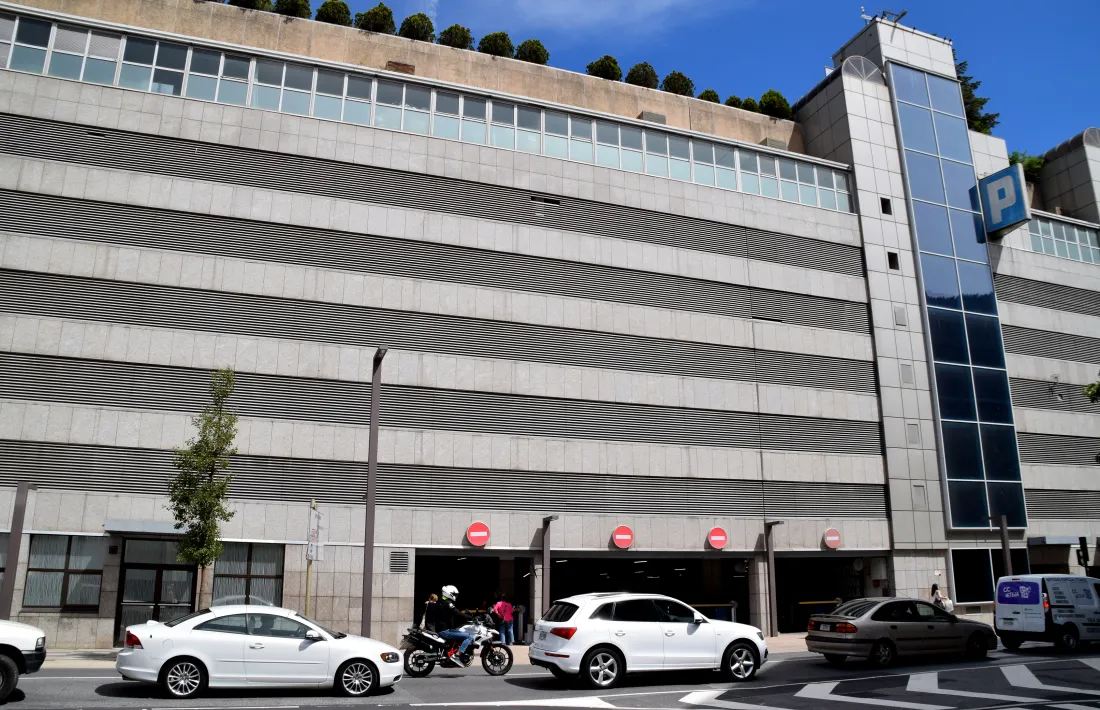 L’aparcament Centre Ciutat, on la corporació parroquial ha instal·lat més càmeres.