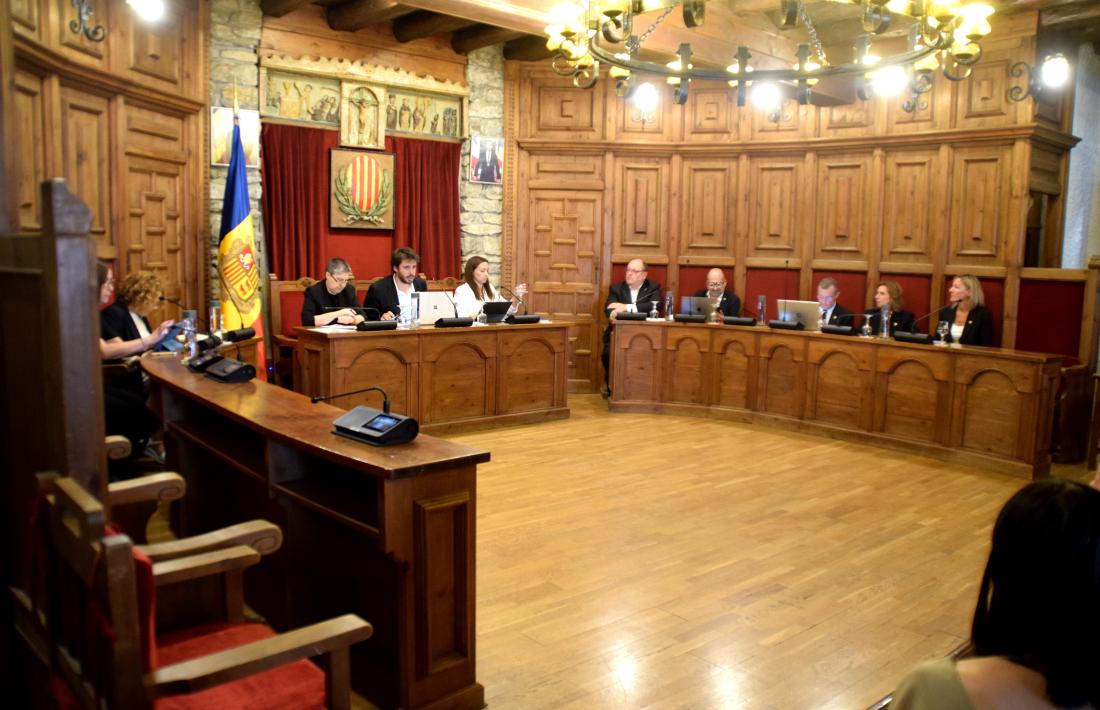 Durant la sessió de consell de comú d'aquest dijous a Sant Julià de Lòria.