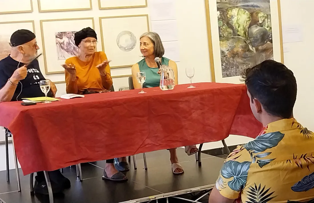 Biel Mesquida i Ewa Karpinska. La proposta atreia un  bon gruix de públic. 