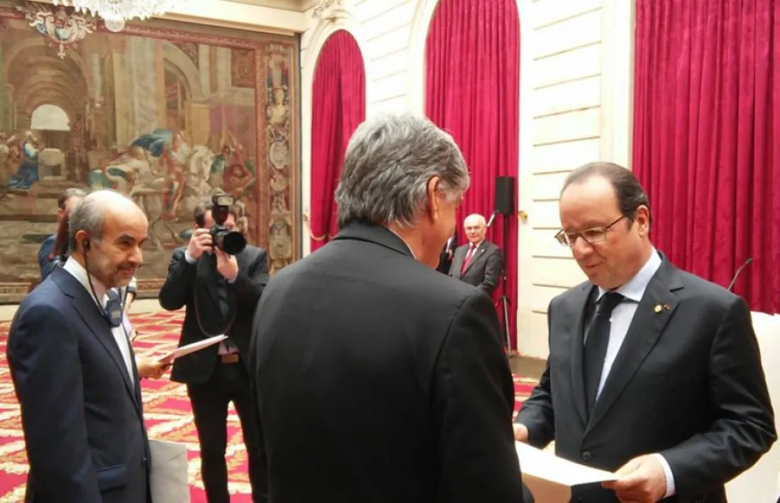 Hollande rep, en presència de Saboya, les cartes credencials de vuit ambaixadors