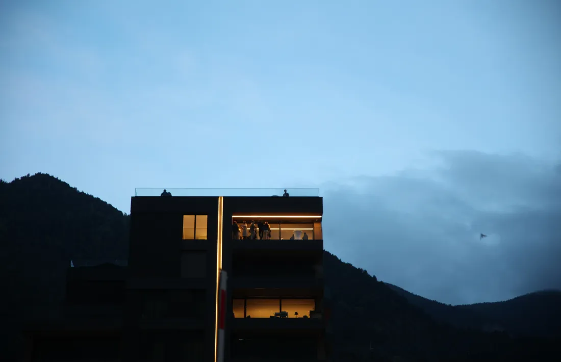 L'àtic de la 10a planta de la torre Zenit, on va tenir lloc l'Open House.