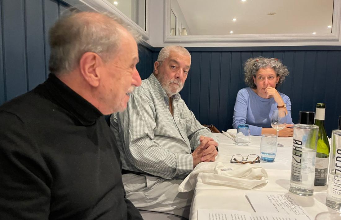Robert Pastor i Àlvar Valls, els culpables de l’‘inèdit’, amb Inès Sánchez al Sopar Estellés.
