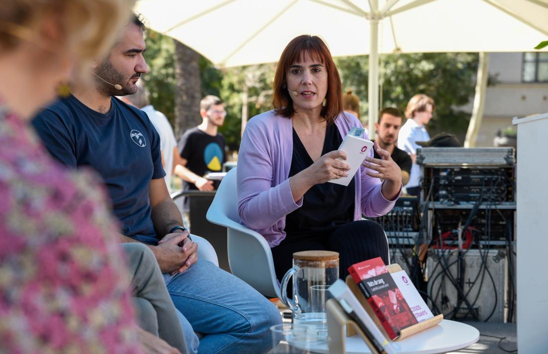 Eva Arasa al Matí d’Andorra amb ‘Cossos estranys’, dissabte al Passeig Lluís Companys.