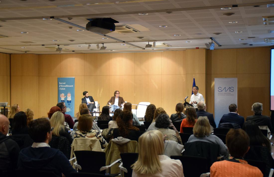 Un moment de la jornada sobre els reptes de l'envelliment.