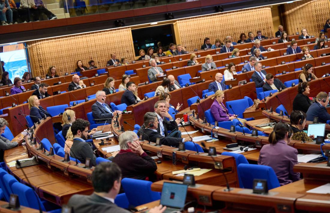Cerni Escalé al ple de l’Assemblea Parlamentària del Consell d’Europa.