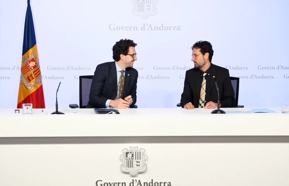 El ministre portaveu, Guillem Casal, i el secretari d’Estat de Funció Pública, Marc Cornella.