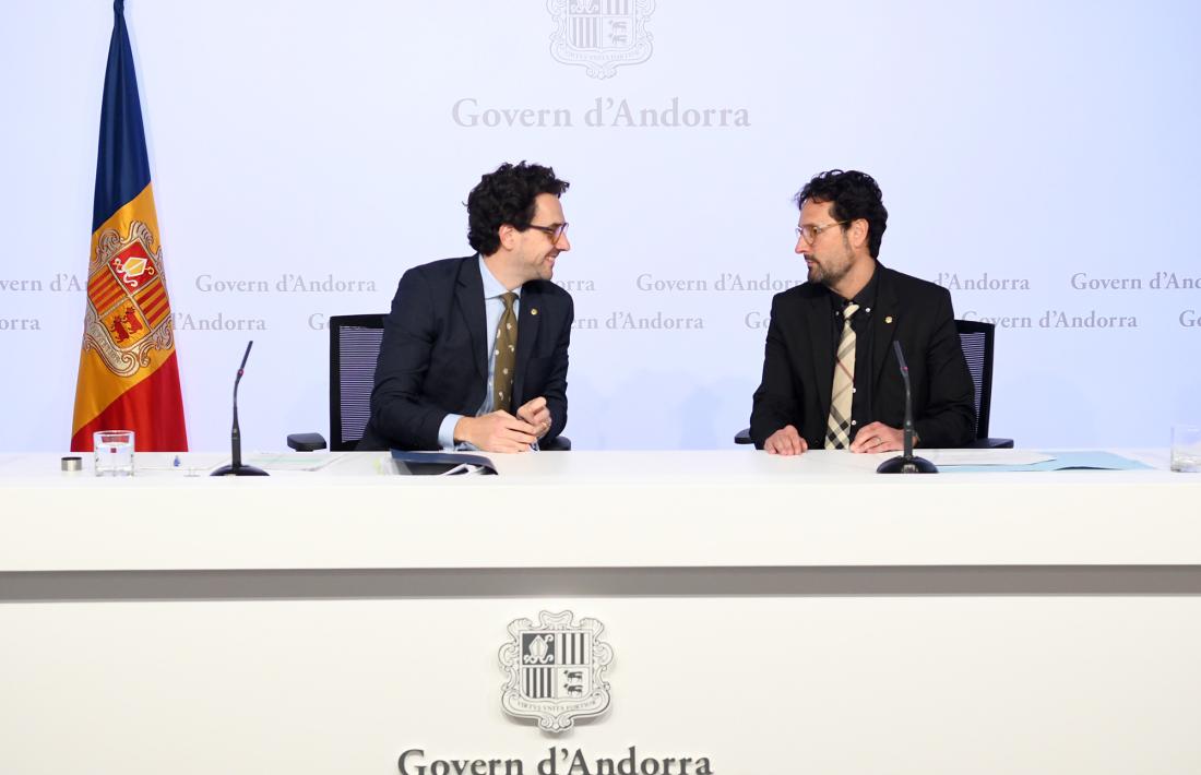 El ministre portaveu, Guillem Casal, i el secretari d’Estat de Funció Pública, Marc Cornella.