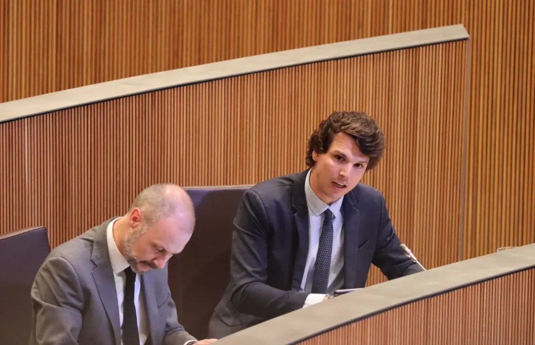 Els parlamentaris de Concòrdia Jordi Casadevall i Pol Bartolomé al Consell General.