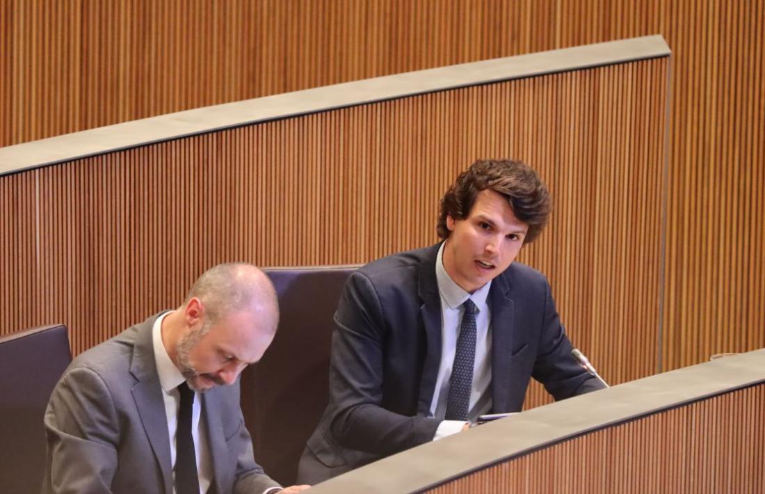 Els parlamentaris de Concòrdia Jordi Casadevall i Pol Bartolomé al Consell General.