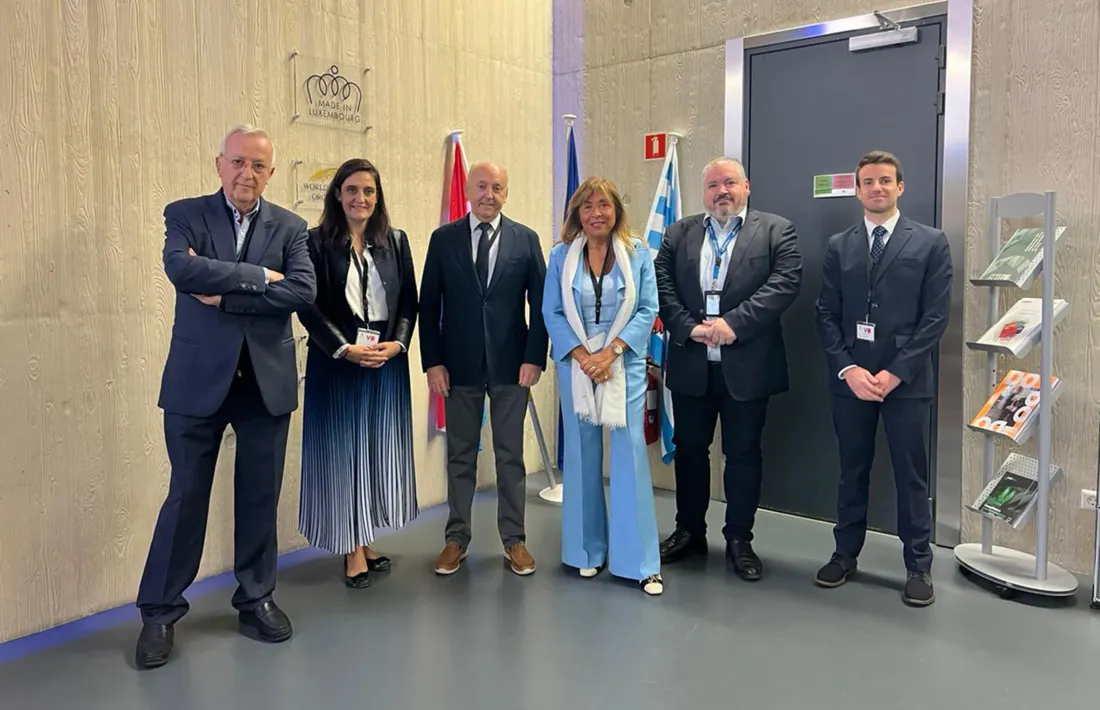 La delegació andorrana que s'ha traslladat a Luxemburg.