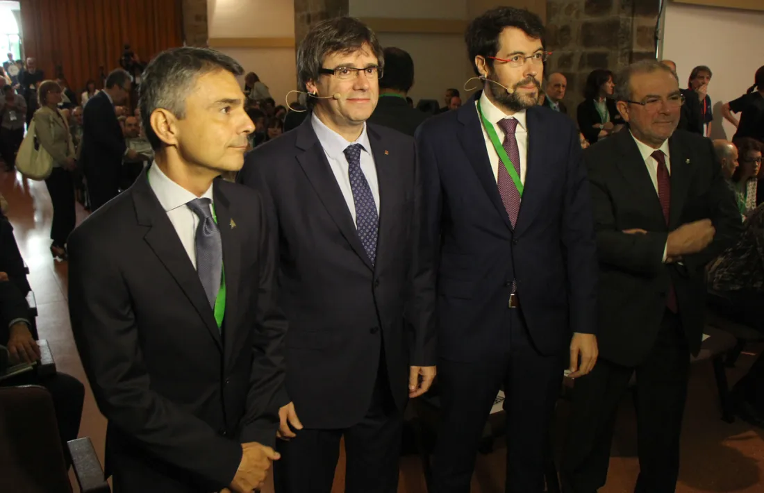 El president de la Generalitat de Catalunya, Carles Puigdemont, a l'inici de la Trobada Empresarial al Pirineu aquest divendres