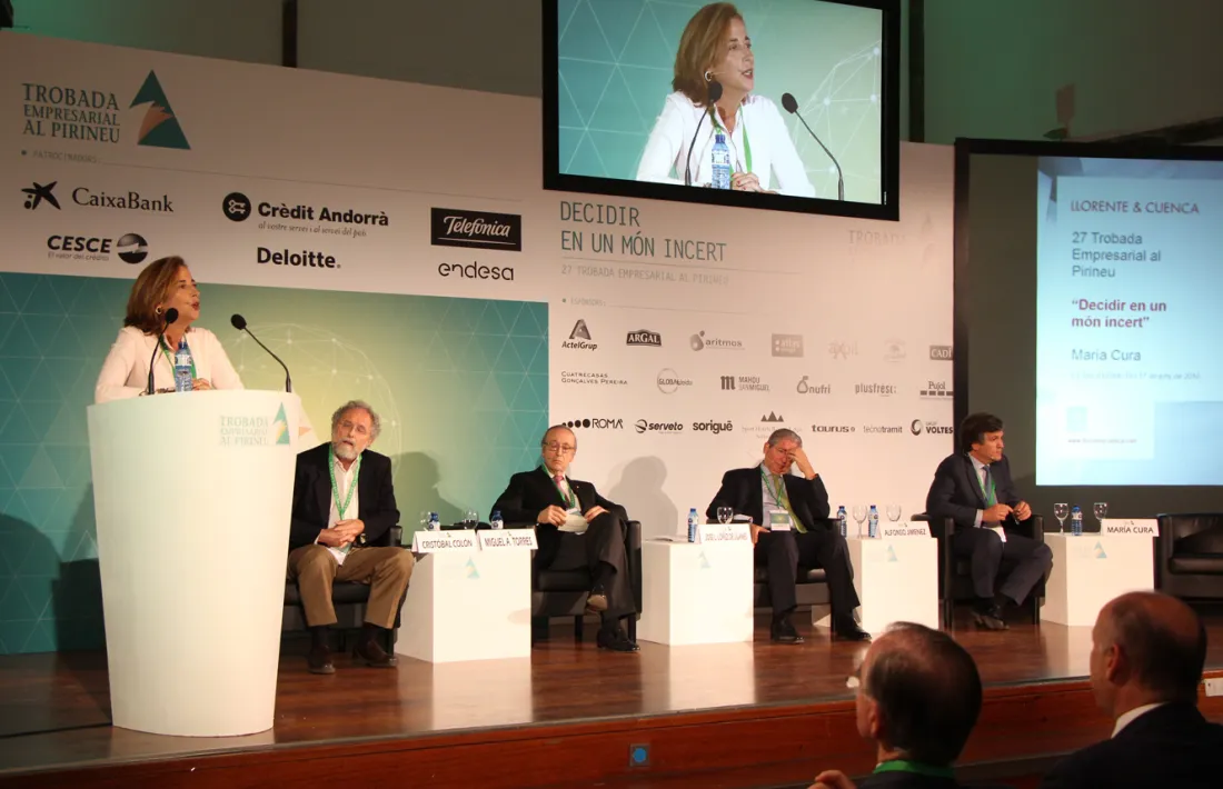 Un moment de la taula rodona 'Experiències empresarials de 5 directius que ja han decidit'