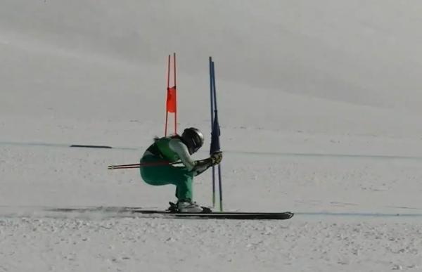 p. 29 Cande Moreno, durant un entrenament de supergegant a Corralco_FOTO FAE