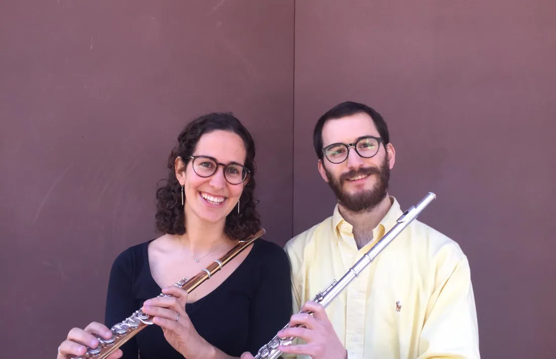 Els flautistes Nil Tena i Mariona Baulies son el Duo Puya & Grona. Tocaran el 16 de novembre a Sant Bartomeu de Soldeu.