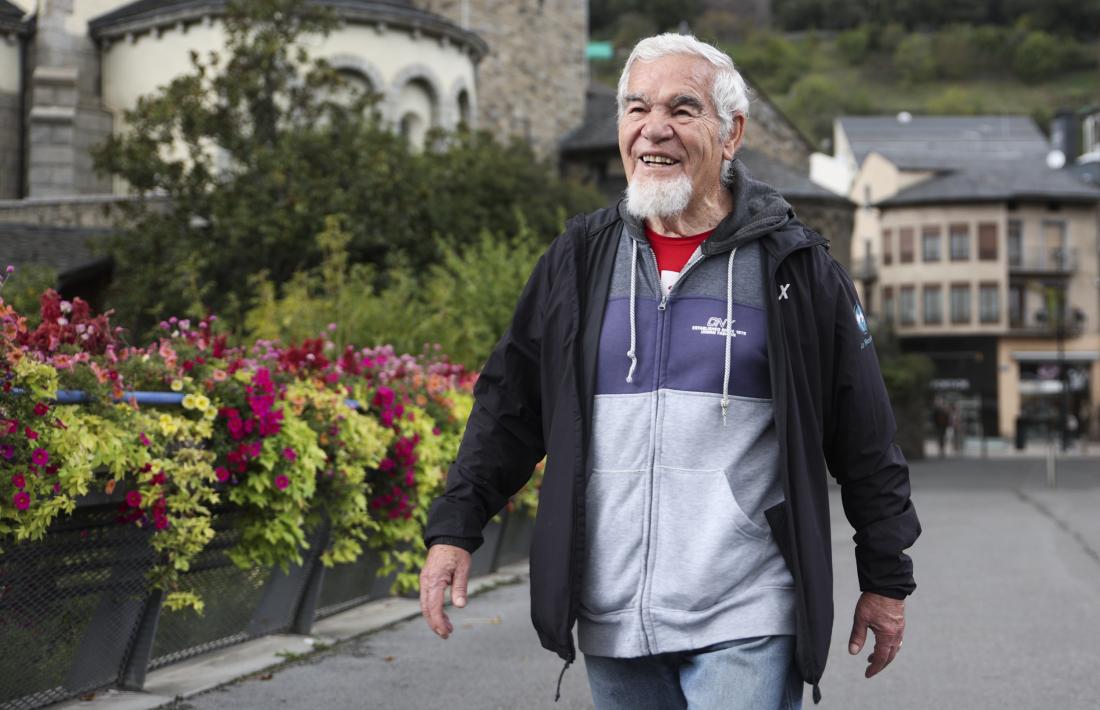 Josep Moral, durant la caminada diària.