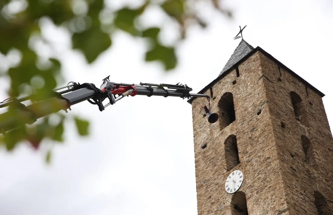 La Bàrbara, a punt d’arribar al tercer pis de Sant Serni. Eren cap a les 10.35 hores.