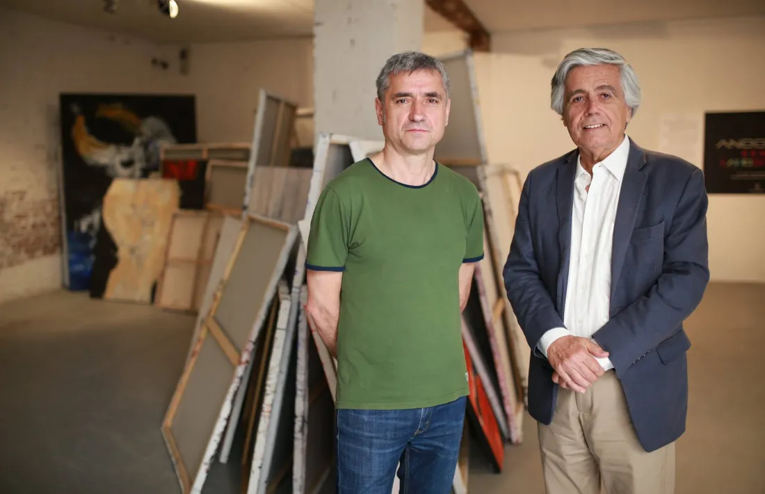 Périer, a la dreta, amb Joan Xandri, el 2015 a Venècia.