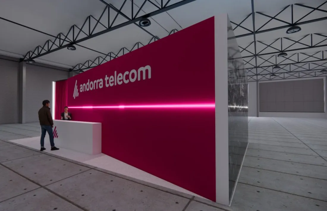 L'estand de la fira que presenta Andorra Telecom.