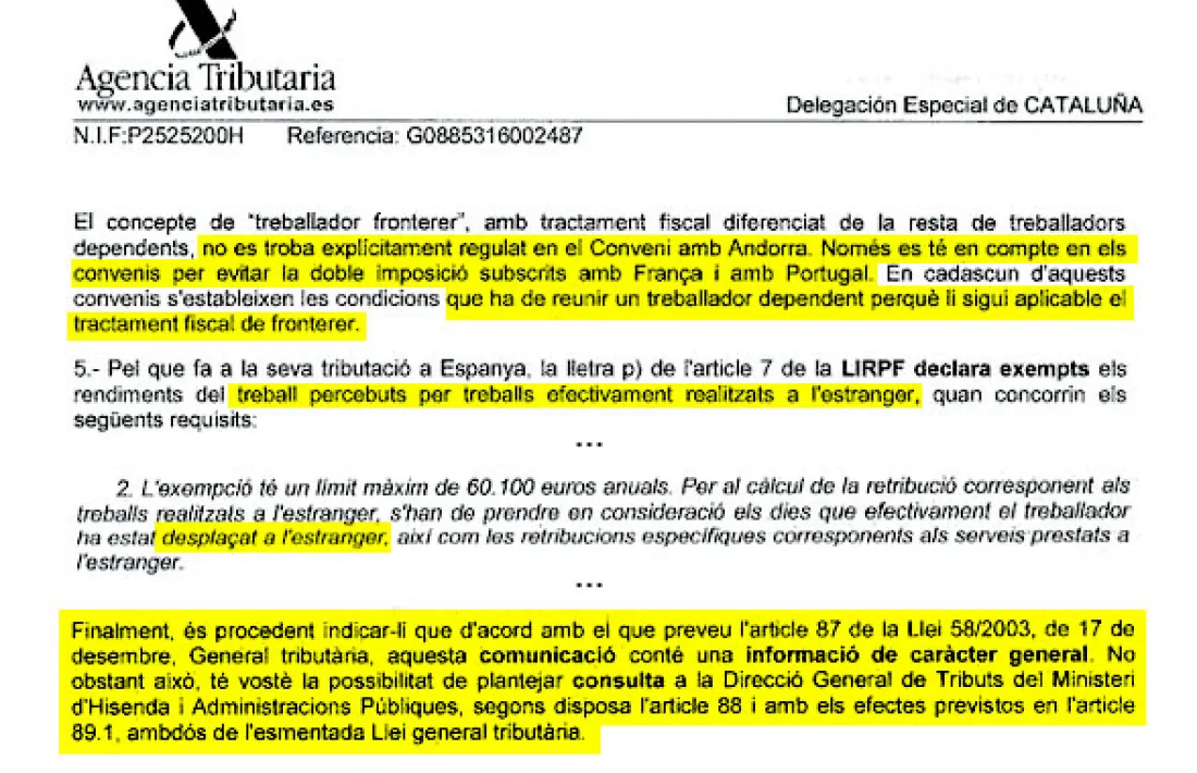 Dubtes entre els fronterers sobre la declaració de la renda espanyola