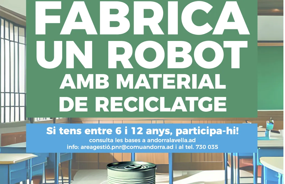 El cartell de l'acció que impulsa el Comú d'Andorra la Vella.