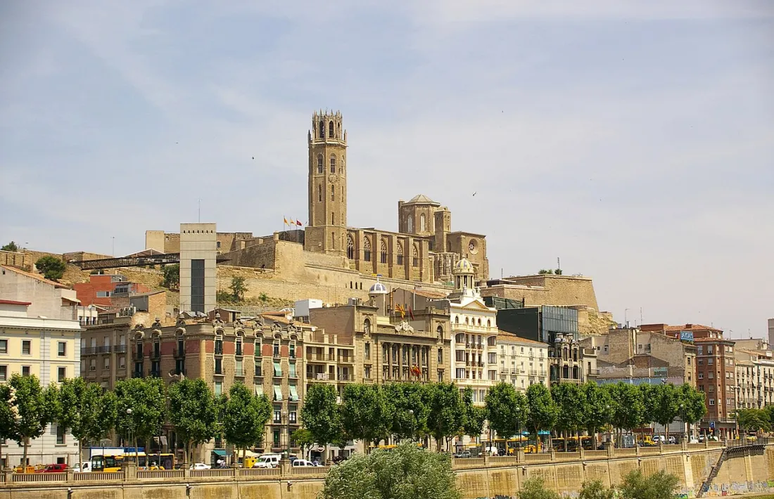       Aspecte de la Seu Vella de Lleida des de Cappont.