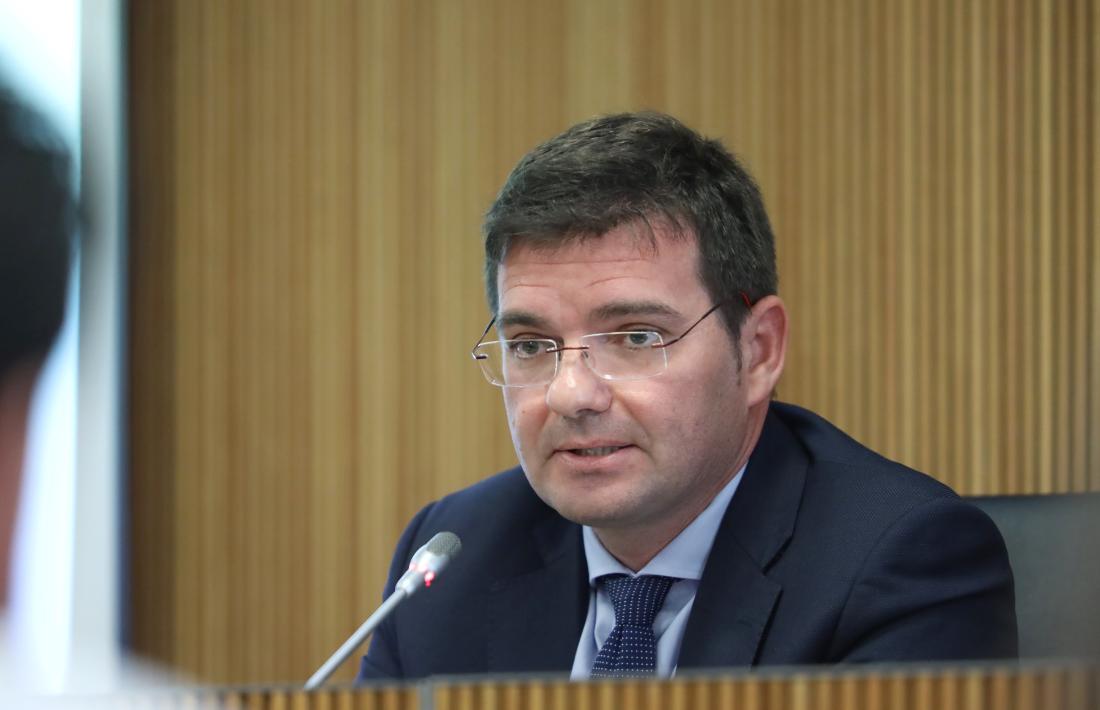 El Raonador del Ciutadà, Xavier Cañada, en una compareixença al Consell General.