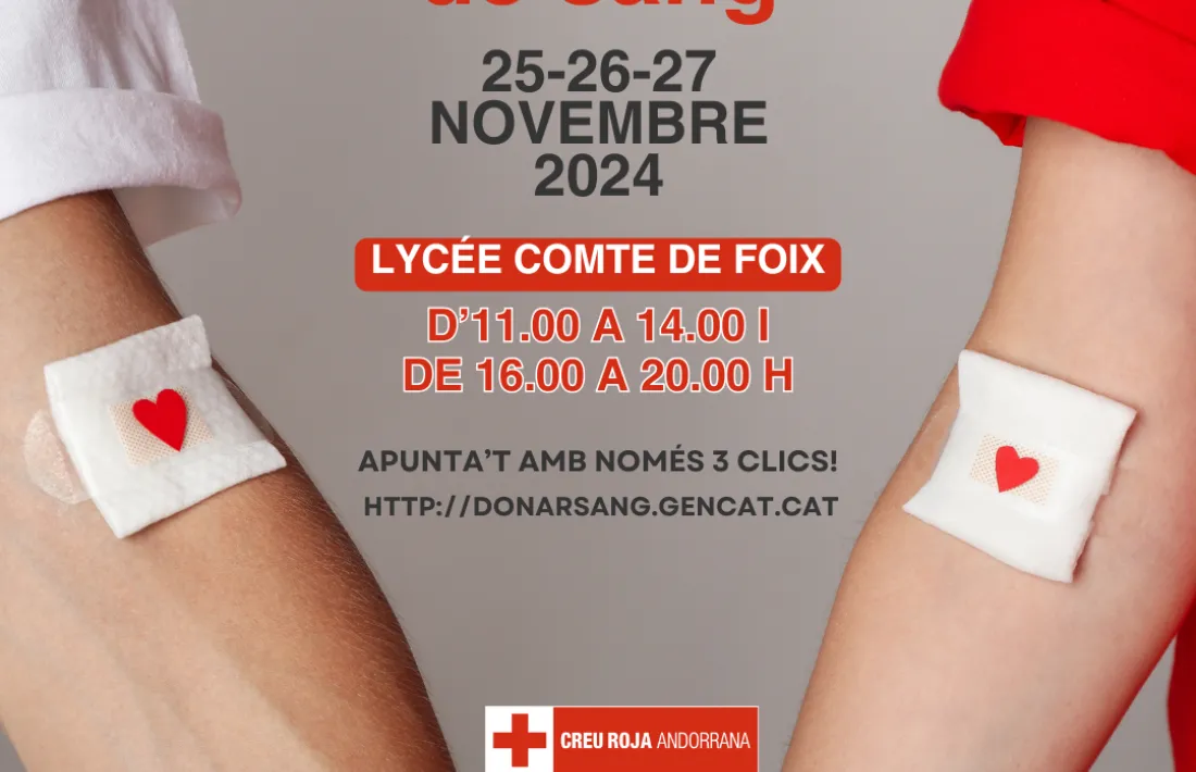 El cartell de la campanya de donació de sang de Creu Roja.