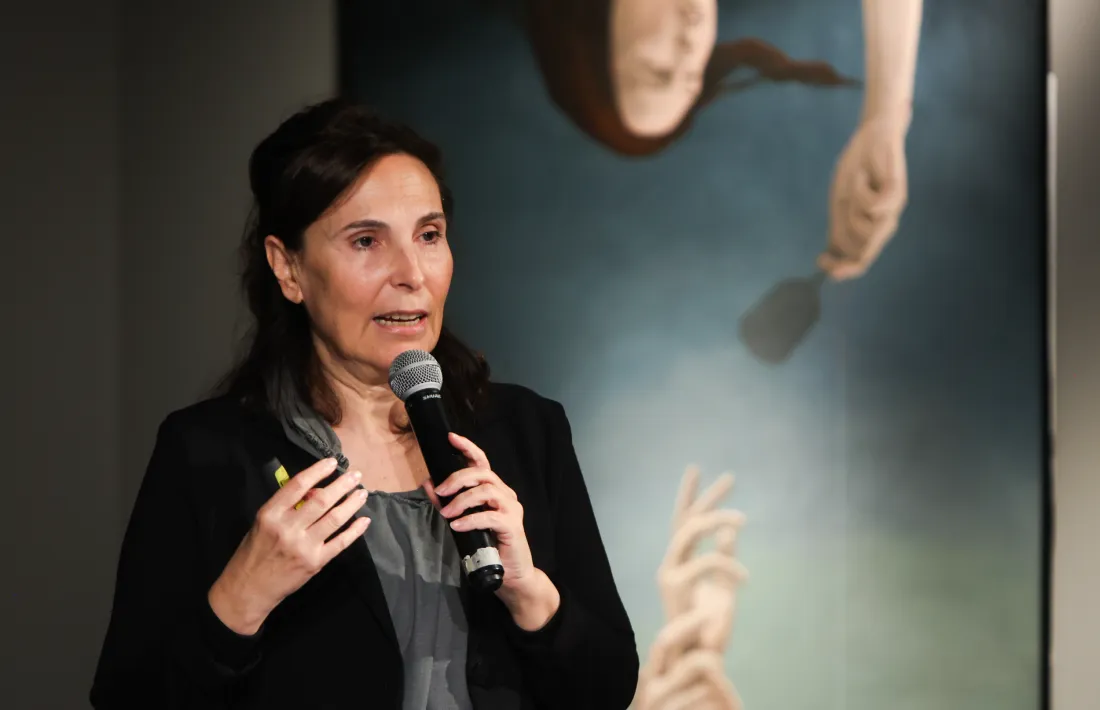 Maricel Chavarría, durant la conferència a l’Espai Caldes.