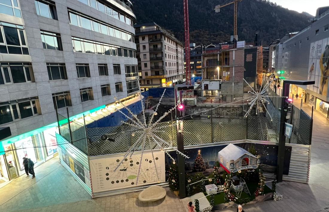 Les obres de l’edifici Node, la futura seu d’Andorra Telecom, han d’acabar el juny del 2026: aquest n’era l’stat ahir.