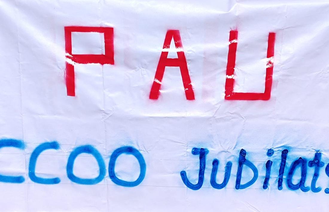 Una de les pancartes que exhibiran.