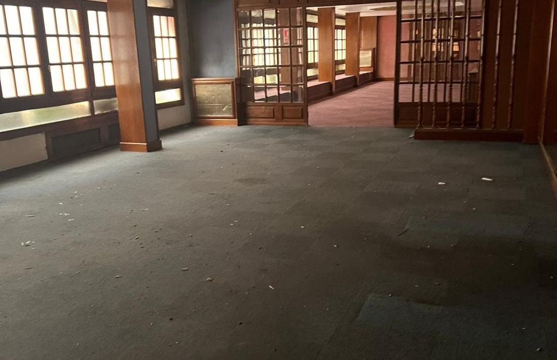El menjador noble de la primera planta de l’hotel Pol, avui.