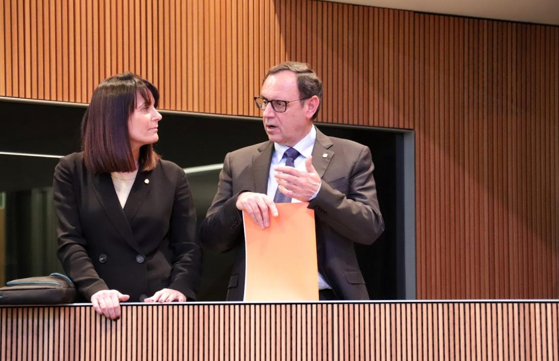 Jordi Jordana, avui a l’hemicicle del Consell General.