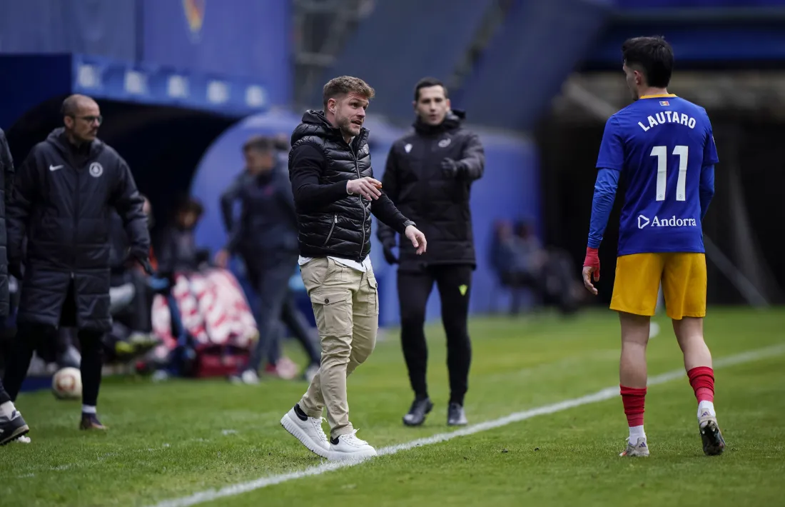 Ferran Costa, en el seu últim partit a la banqueta de l’FC Andorra.