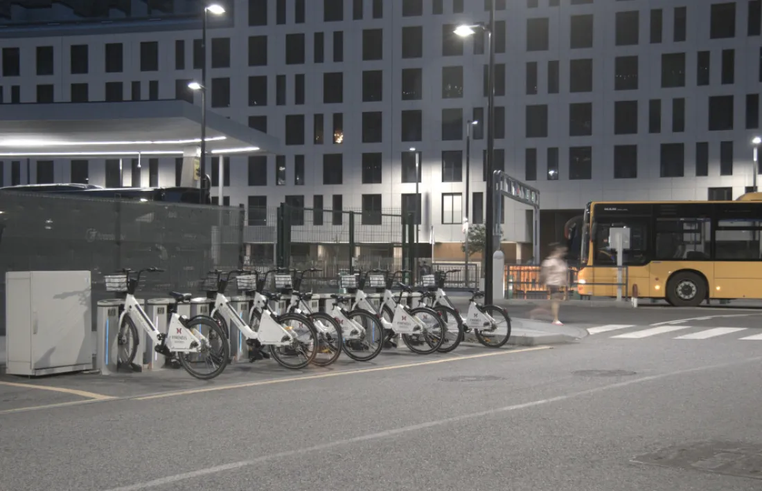Bicicletes de Cicland en una parada.