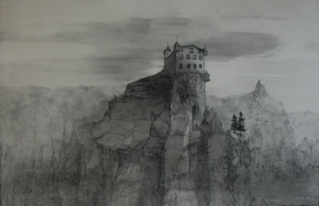 Particularíssima i vertiginosa recreació de Casa de la Vall, obra de Francisco Sánchez.
