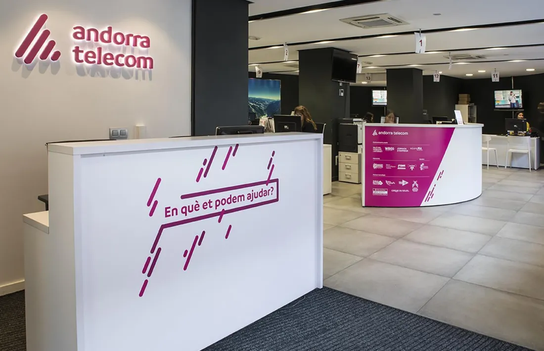 L'oficina comercial d'Andorra Telecom.