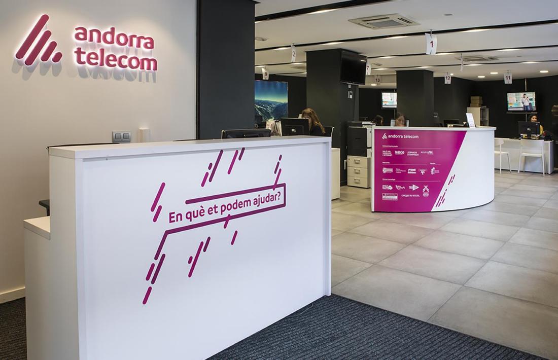 L'oficina comercial d'Andorra Telecom.