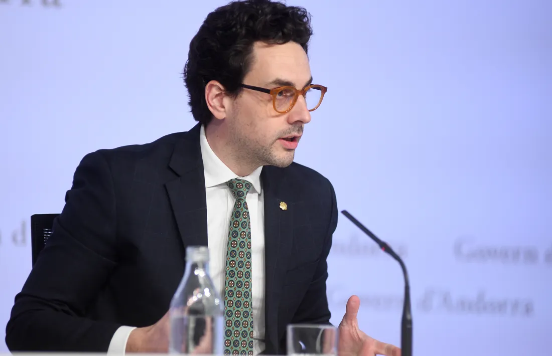  El ministre portaveu, Guillem Casal, en la compareixença posterior al consell de ministres d’aquesta tarda.