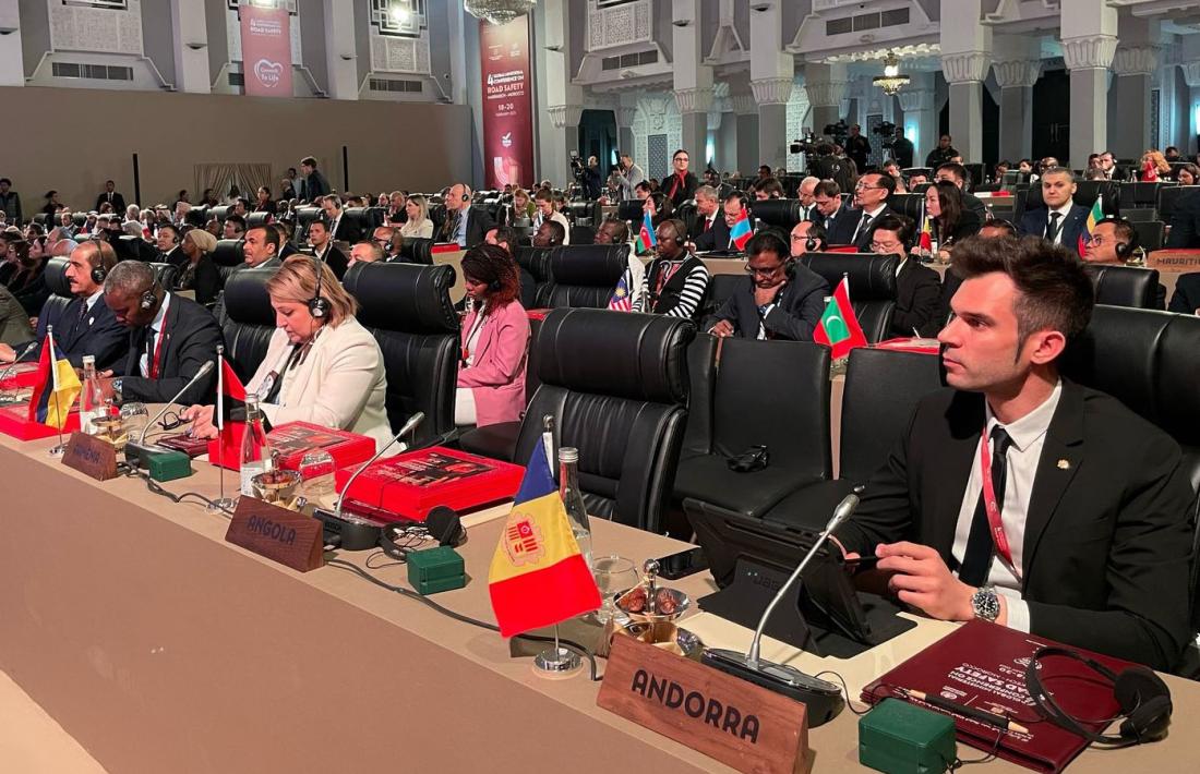 El secretari d’Estat de Transició Energètica, Transports i Mobilitat, David Forné a la 4a Conferència Ministerial Mundial sobre Seguretat Vial.