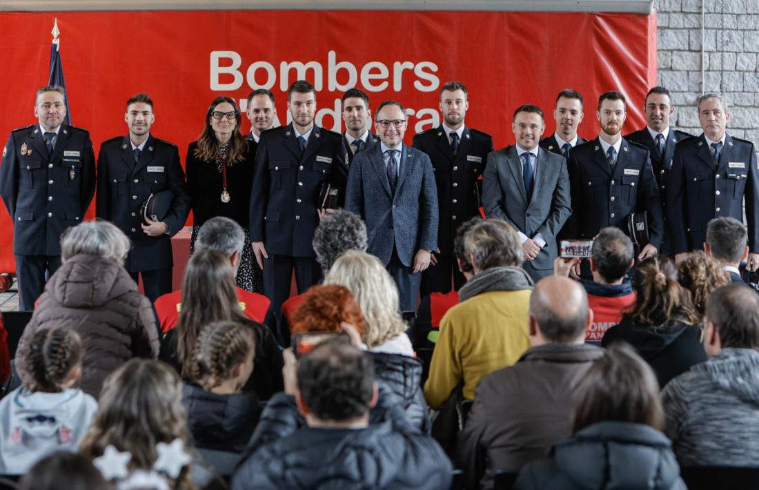 L'acte de jurament dels vuit nous agents de bombers que ha tingut lloc aquest dimarts.