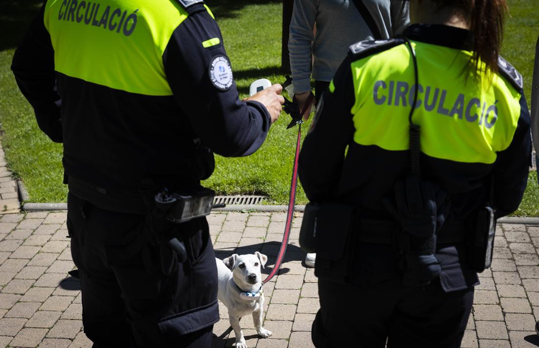 Una parella d'agents de circulació d'Andorra la Vella.