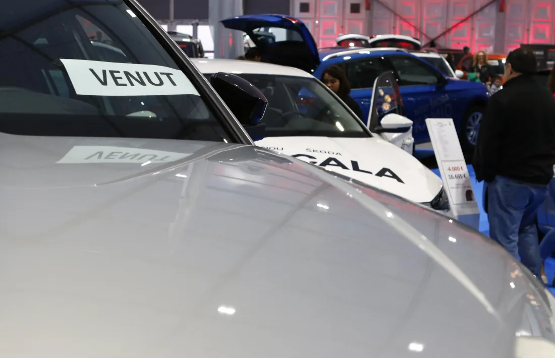 Vehicles en una edició de la Fira d'Andorra la Vella.