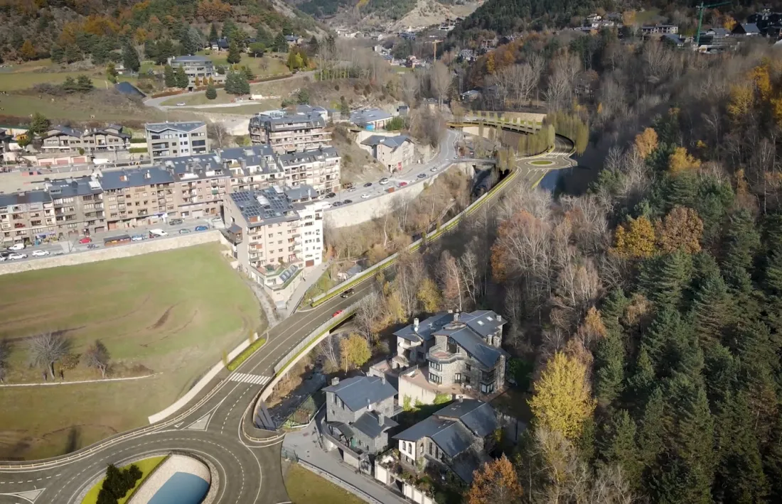 Vista de la desviació de la Massana Ordino.