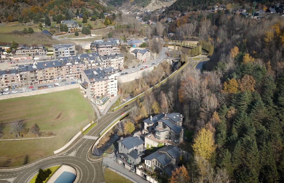 Vista de la desviació de la Massana Ordino.
