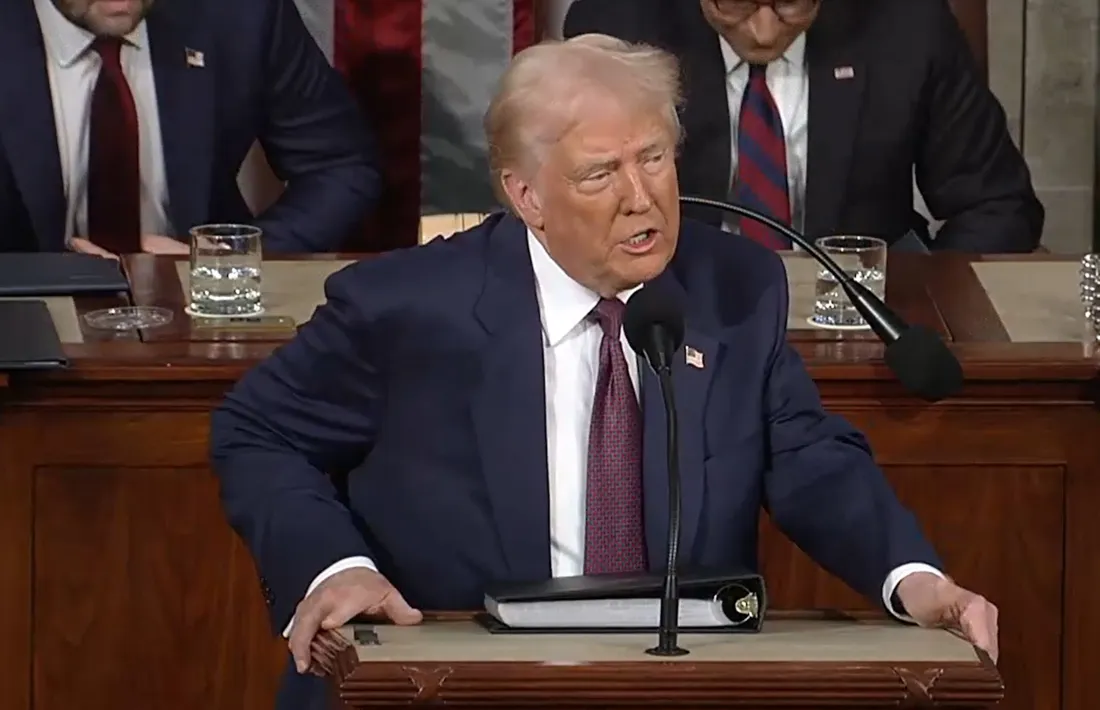 El president estatunidenc, Donald Trump, en una sessió al Congrés dels Estats Units.