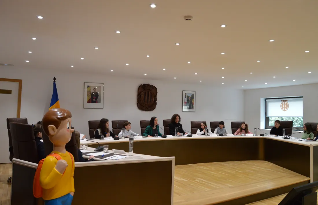La sessió del Consell d'infants d'aquest matí al Comú d'Andorra la Vella.
