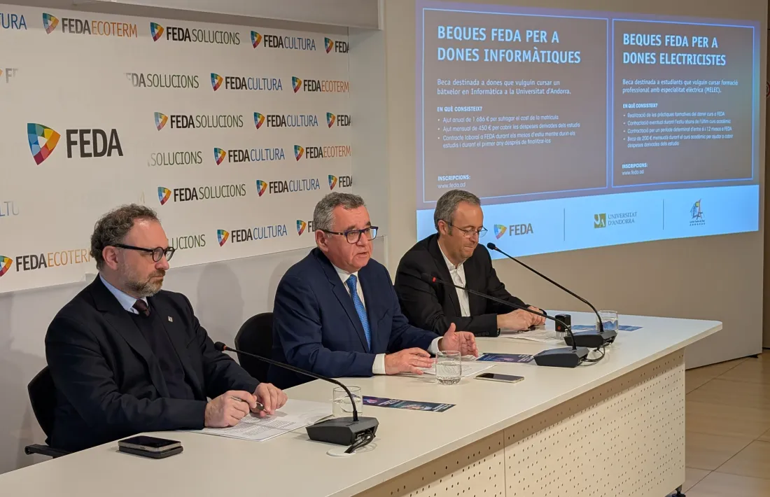 La presentació de les beques ha tingut lloc aquest mati a la seu de FEDA.
