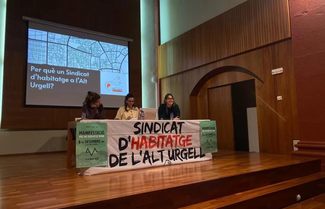 Un dels actes informatius organitzats recentment des del Sindicat, a la sala de la Immaculada. 