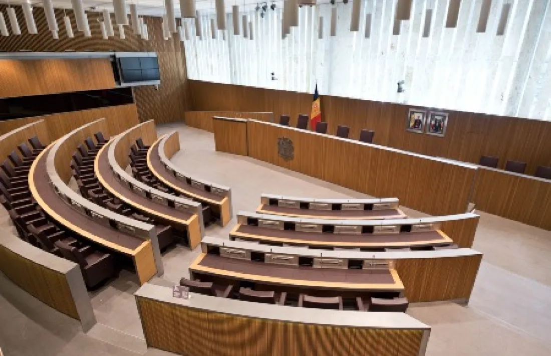 L'hemicicle de la nova seu del Consell General.